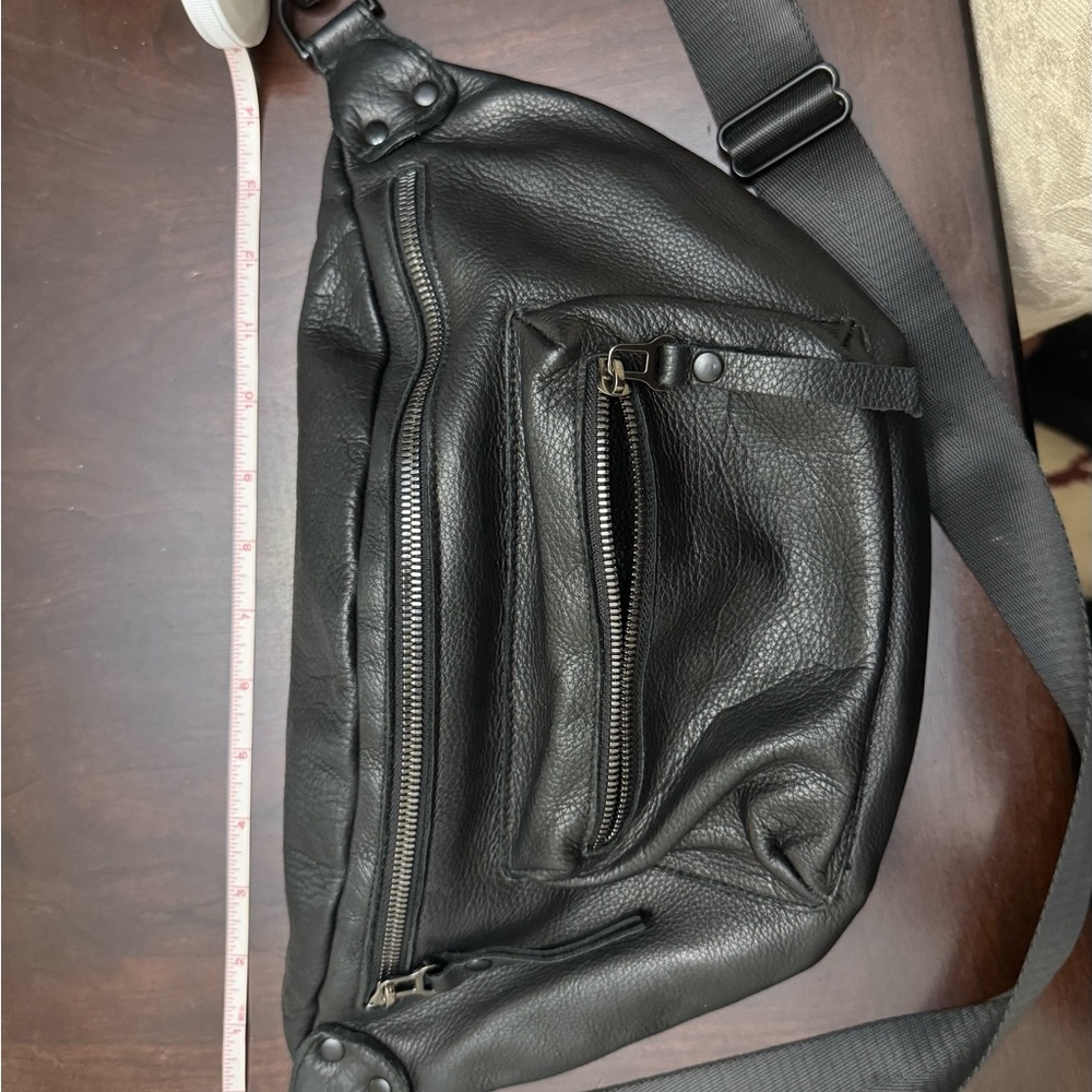 Allison Burns Black Leather Crossbody Bag
